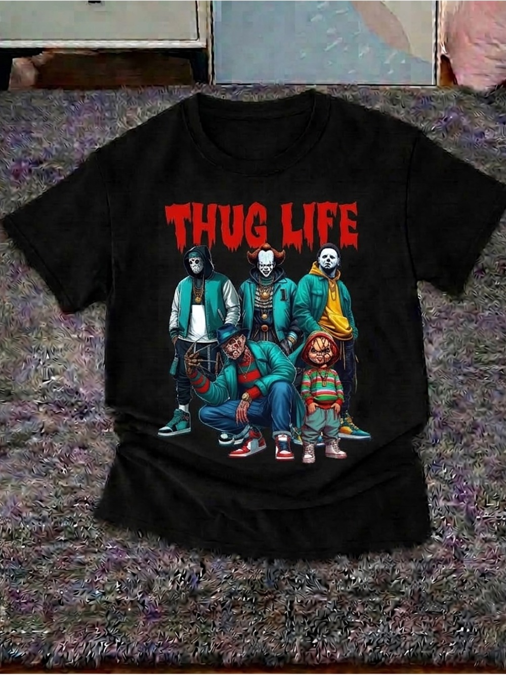 Thug Life Horror Crew Streetwear Shirt, Hip-Hop Graphic Tee - Unisex